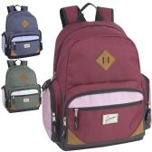 19 Inch Duo Compartment Backpack With Laptop Sleeve 3 Color Girl Assortment