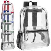 Classic 17 Inch Clear Backpack - 5 Color Assortment