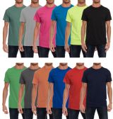 Mens Cotton Crew Neck Short Sleeve T-Shirts Irregular , Assorted Colors And Sizes S-4xl