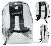 17" Classic Clear Backpacks W/ Front Zipper Pocket