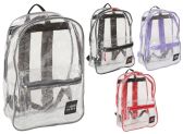 17" Clear Backpacks W/ Solid Trim