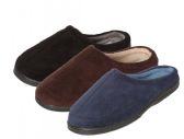 Wholesale Footwear Men's Plush Slide Slippers - Solid Colors