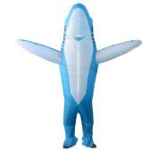 Blue Shark Inflatable Multi Use Costume Blow Up for Cosplay Party