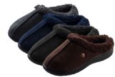 Wholesale Footwear Boy's Suede Clog Slippers W/ Sherpa Trim