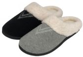 Wholesale Footwear Women's Fleece Knit Slippers W/ Faux Fur Lining