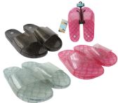 Wholesale Footwear Women's Glitter Jelly Slide Sandals
