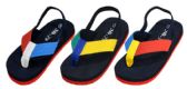 Wholesale Footwear Toddler Boy's T-Strap Thong Sandals w/ Two Tone Straps