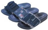 Wholesale Footwear Girl's Madrid Slide Sandals W/ Denim Jean Strap