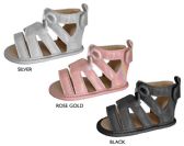 Wholesale Footwear Infant Girl's Gladiator Sandals W/ Cord Bow Detail