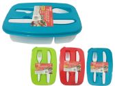 3 Piece 2 Compartment Lunch Box