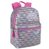 17 Inch Mini Multi Colored Sequin Backpack