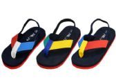 Wholesale Footwear Kids Flip Flops With Ankle Strap Assorted Colors