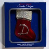 Silver Plated Stocking Ornament