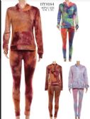 Womens Two Piece Tie Dye Outfits Hoodie With Pants Set