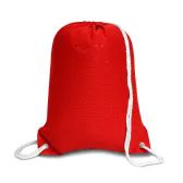 Jersey Mesh Drawstring Backpack In Red