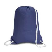 Jersey Mesh Drawstring Backpack In Navy