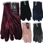 Velour Fashion Gloves Style Mix Colors