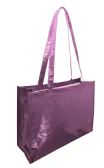 Heavyweight 90 Gram Polypropylene Tote Bag With Metallic Coating In Pink