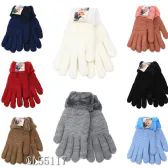 Fur Linning Gloves Style Mix Colors