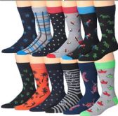 Mens Crew Socks Assorted Animal/shappe Design