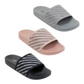 Wholesale Footwear Women's Knitted Stripe Slide Mix Colors
