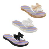 Wholesale Footwear Women's Rainbow Glitter Butterfly Slide