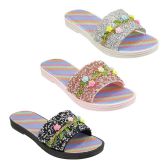 Wholesale Footwear Women's Rainbow Floral Slide