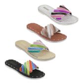 Wholesale Footwear Women's Rainbow Band Slide
