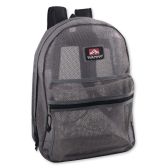 Grey 17 Inch Mesh Backpack
