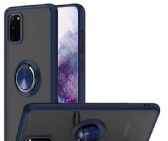 Tuff Slim Armor Hybrid Ring Stand Case For Samsung Galaxy A12 In Navy Blue
