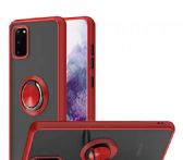 Tuff Slim Armor Hybrid Ring Stand Case For Samsung Galaxy A12 In Red