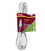 15 Foot White Extension Cord Indoor