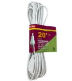 20 Foot White Extension Cord Indoor