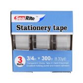 3pc Super Clear Stationery Tape