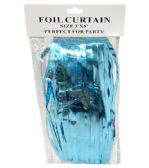 Light Blue 3x8 Inch Metallic Foil Curtain