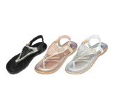 Wholesale Footwear Women's Sequined Triangle Sandals