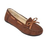 Wholesale Footwear Children's Moccasin Slippers Withfaux Fur Lining In Brown