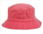 Washed Cotton Bucket Hats Color Hot Pink