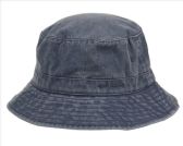 Washed Cotton Bucket Hats Color Navy