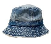 Washed Denim Cotton Bucket Hats