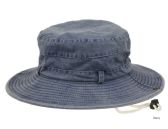Washed Cotton Outdoor Bucket Hats W/chin Cord Strap Color Navy