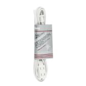Extension Cord 12 Inch White