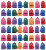 17 Inch Backpacks For Kids, 12 Assorted Colors, 48 Pack