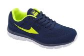 Wholesale Footwear Men's Air Cushion Sport Running Shoes Casual Athletic Tennis Sneakers In Navy Green