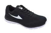 Wholesale Footwear Men's Air Cushion Sport Running Shoes Casual Athletic Tennis Sneakers In Black And White