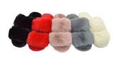 Wholesale Footwear Woman Faux Fur Fuzzy Comfy Soft Plush Open Toe Indoor Outdoor Spa Bedroom Slipper