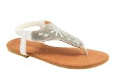 Wholesale Footwear Girls Sandals Assorted Size Color White