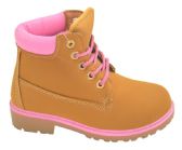 Wholesale Footwear Girls Boots Assorted Size -- Color Tan/fuchsia