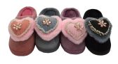 Wholesale Footwear Girls Plush Soft Plush Cozy Fur Slippers Brilliance Bling Fluffy Warm Winter Slip On Indoor Shoes For Girls