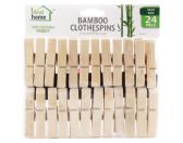 24 Count Bamboo Clothespin
